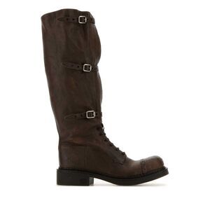 Miu Miu Women Brown Leather Boots